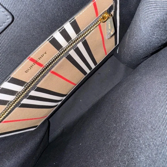 Burberry Striped Tan and Brown Bag